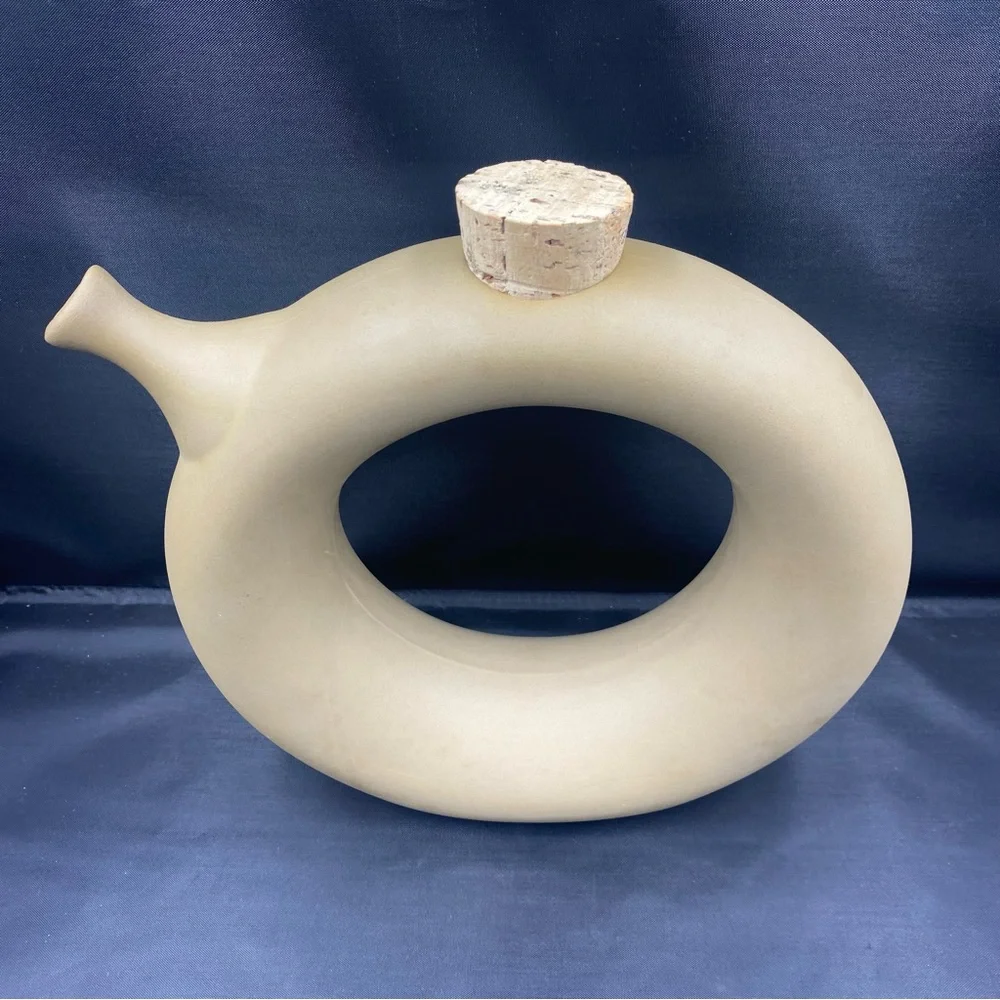 Hartstone USA Pottery “The Wine Tote” Decanter Pitcher With Cork, Signed.